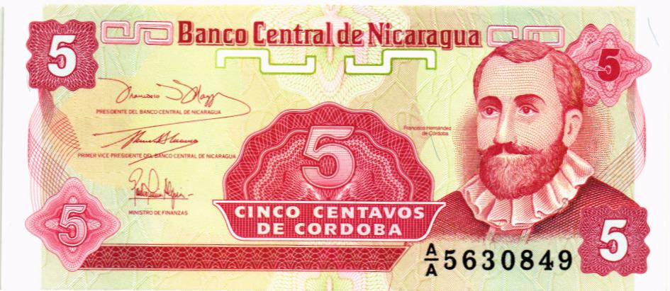 НИКАРАГУА 5 ЦЕНТАВО