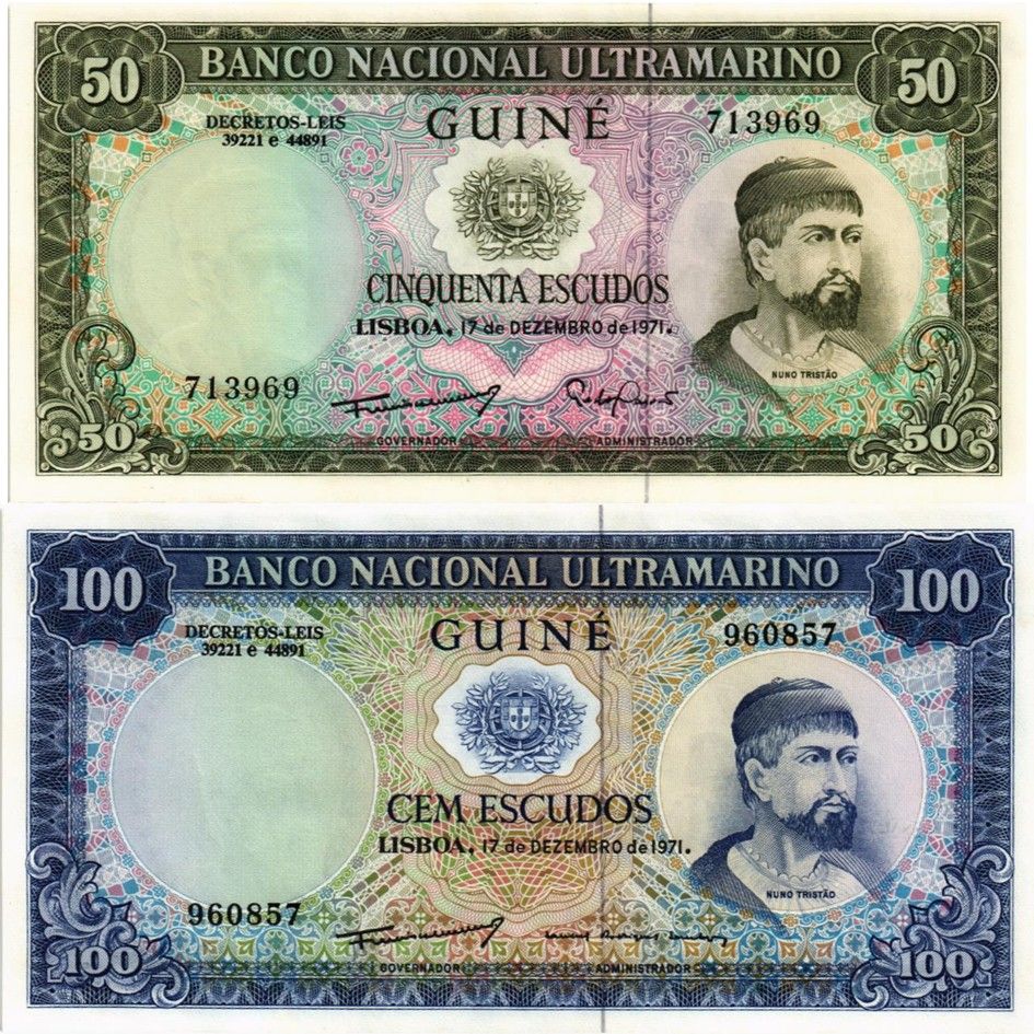 ПОРТУГАЛИЯ НАБОР 50 100 ЭСКУДО (ПОРТУГАЛЬСКАЯ ГВИНЕЯ) мини 1