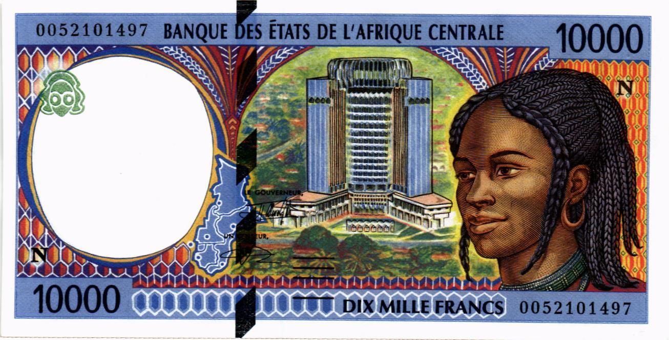 CAS - ЭКВАТОРИАЛЬНАЯ ГВИНЕЯ 10000 ФРАНКОВ (N) мини 1