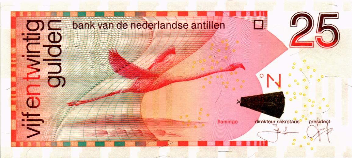 НИДЕРЛАНДСКИЕ АНТИЛЬСКИЕ ОСТРОВА 25 ГУЛЬДЕНОВ мини 1