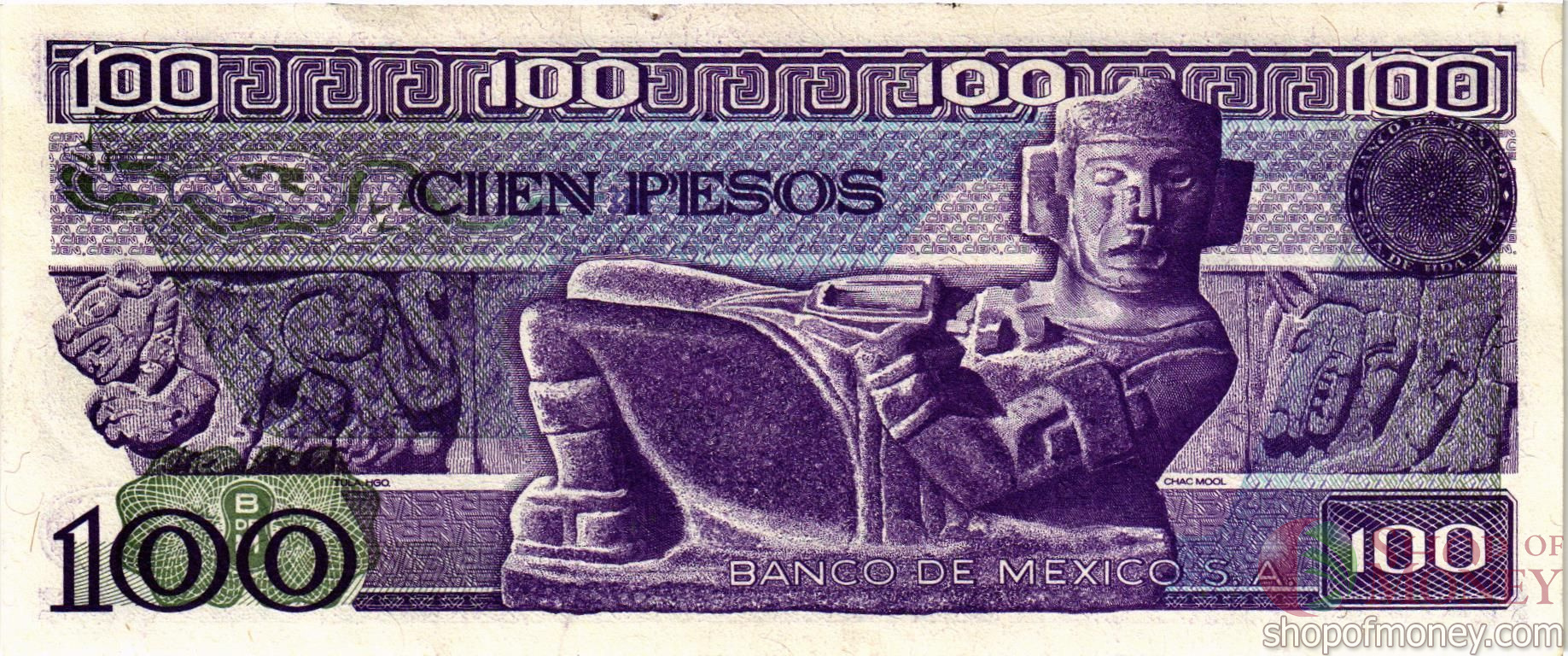 МЕКСИКА 100 ПЕСО (-TW- СЕРИЯ) мини 2