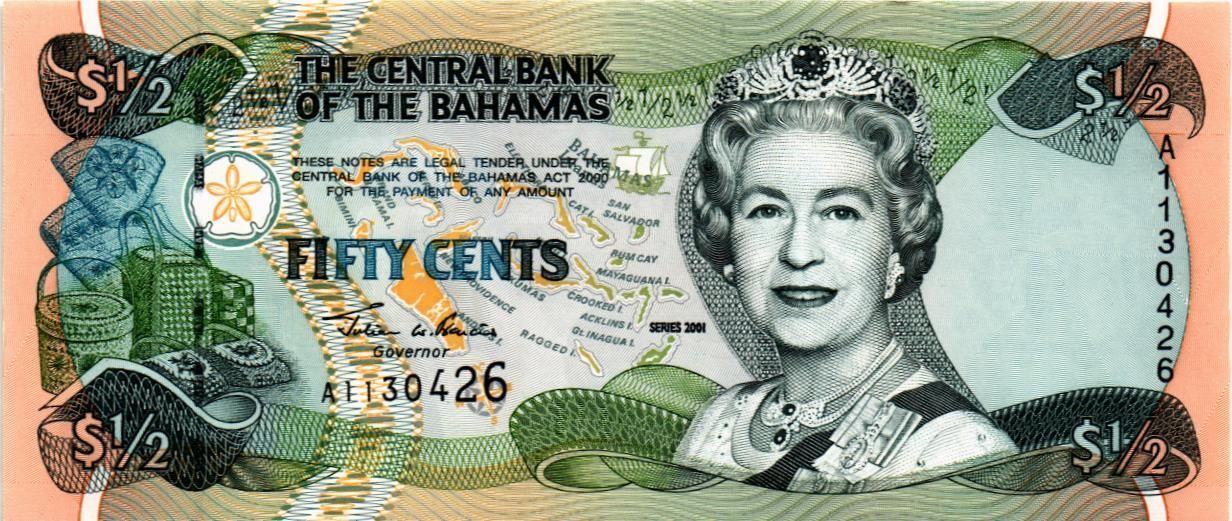БАГАМСКИЕ ОСТРОВА 1/2 ДОЛЛАРА мини 1