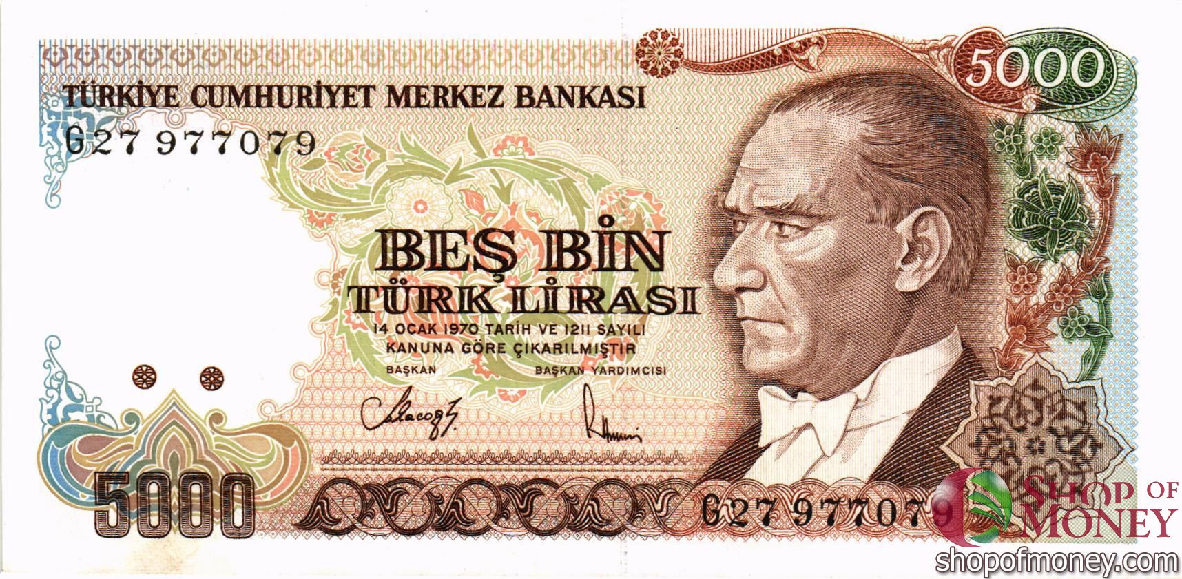 ТУРЦИЯ 5000 ЛИР мини 1