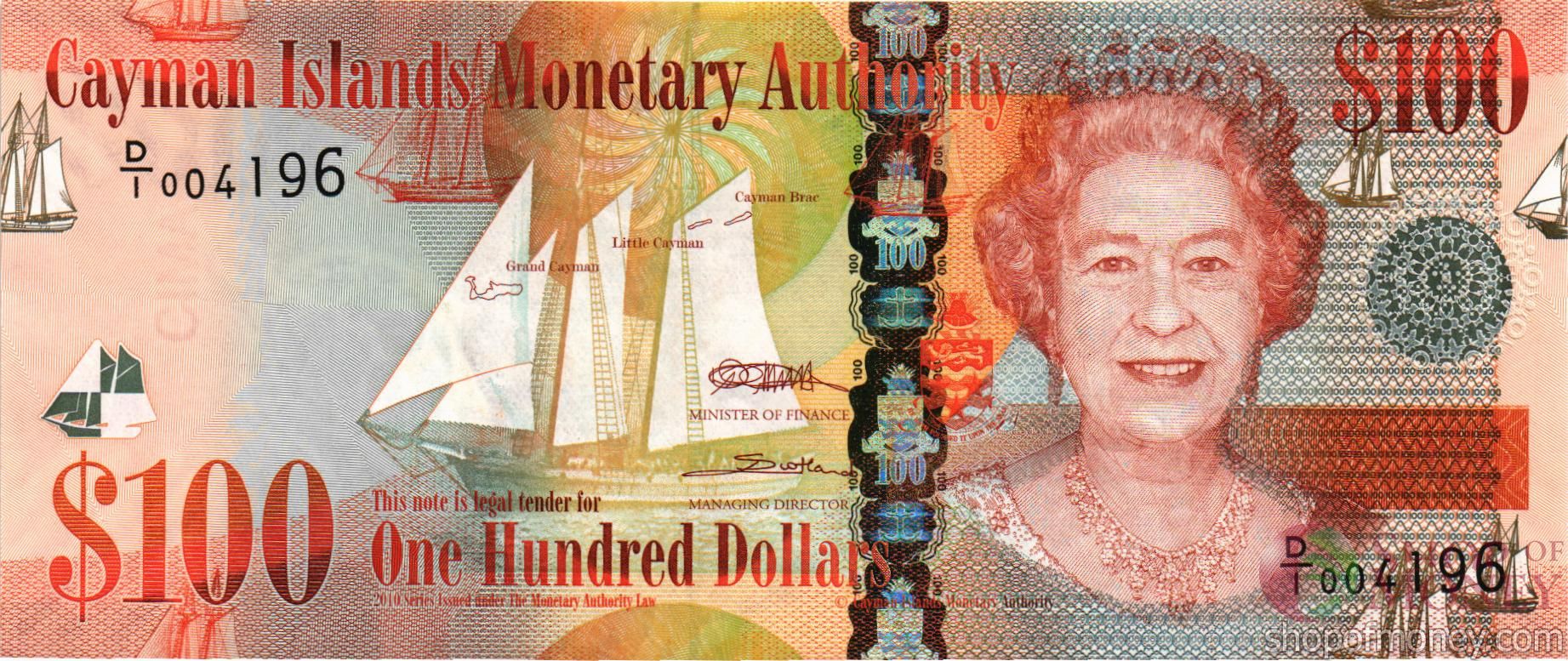КАЙМАНОВЫ ОСТРОВА 100 ДОЛЛАРОВ
