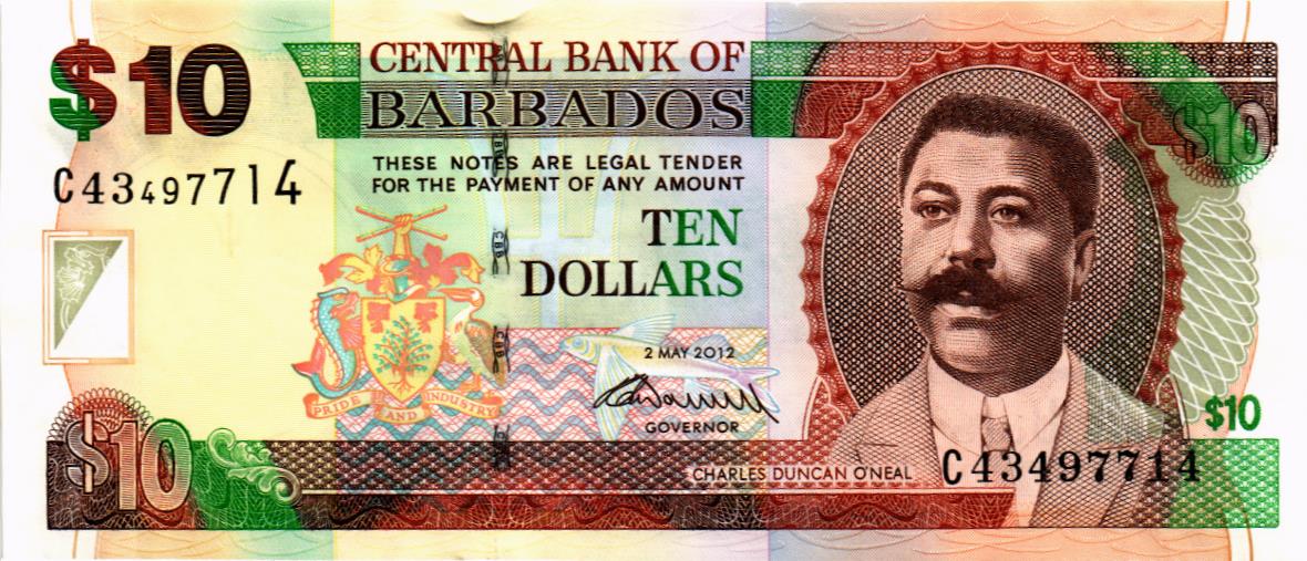 БАРБАДОС 10 ДОЛЛАРОВ