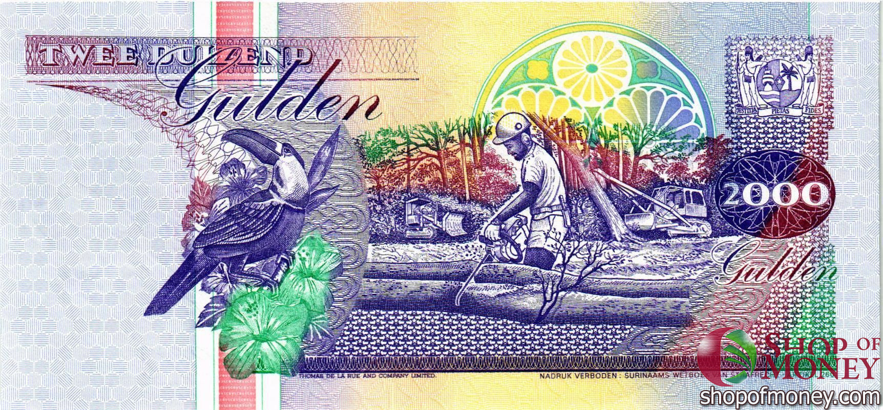 СУРИНАМ 2000 ГУЛЬДЕНОВ мини 2