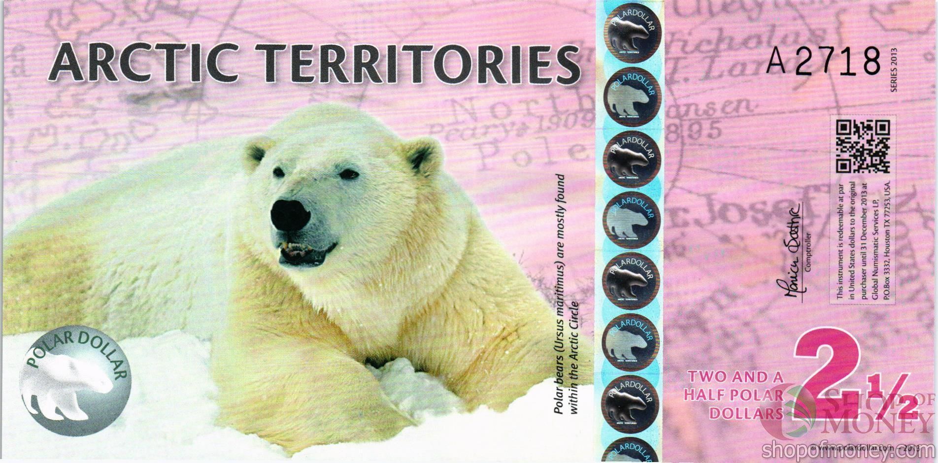 АРКТИЧЕСКИЕ ТЕРРИТОРИИ 2,5 ДОЛЛАРA мини 1