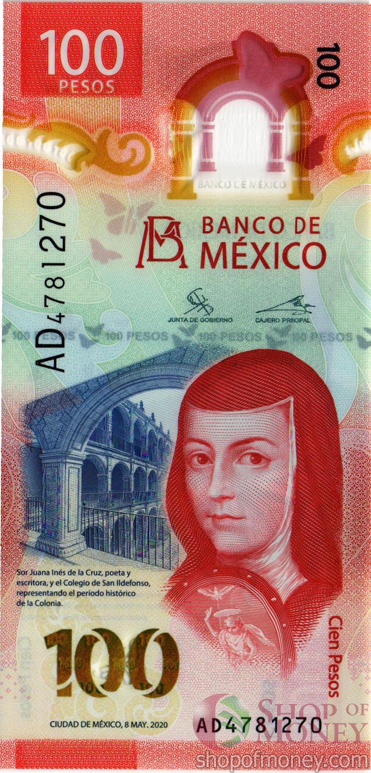 МЕКСИКА 100 ПЕСО (08.05.2020) мини 1