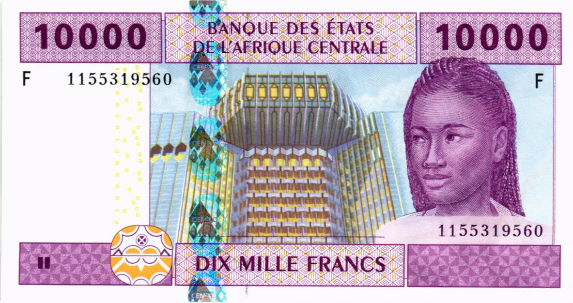 CAS - ЭКВАТОРИАЛЬНАЯ ГВИНЕЯ 10000 ФРАНКОВ (F) мини 1
