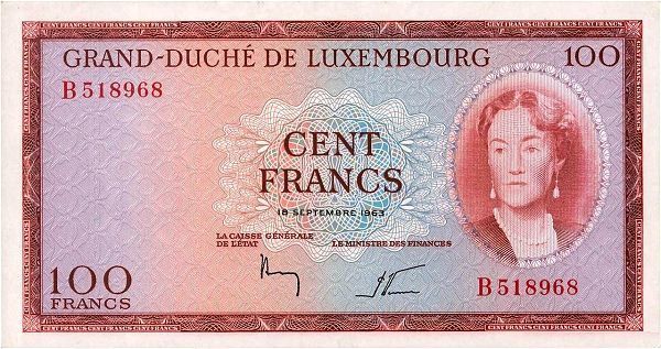 ЛЮКСЕМБУРГ 100 ФРАНКОВ мини 1