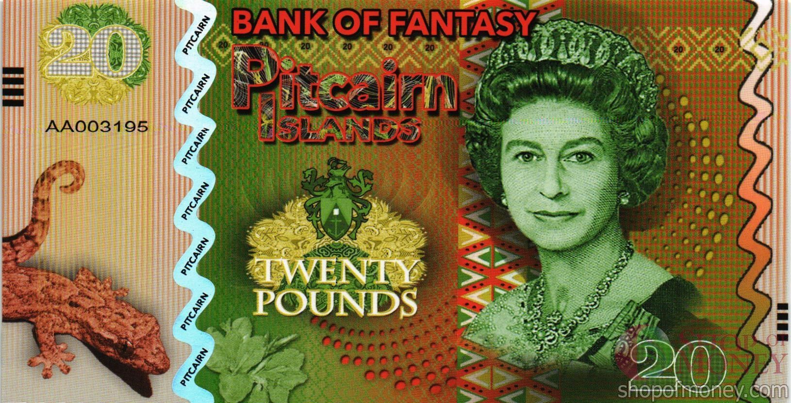 ОСТРОВА ПИТКЭРН 20 ФУНТОВ