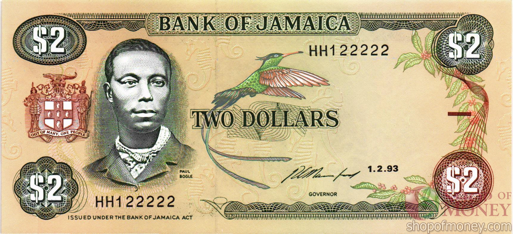 ЯМАЙКА 2 ДОЛЛАРА (#HH 122222) мини 1