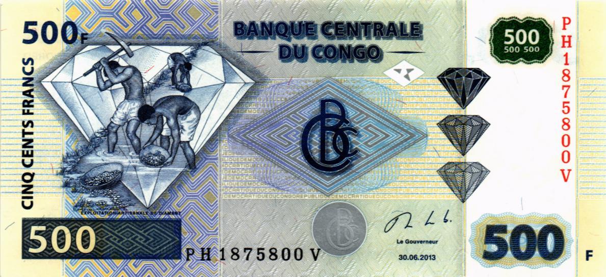 КОНГО ДР 500 ФРАНКОВ мини 1
