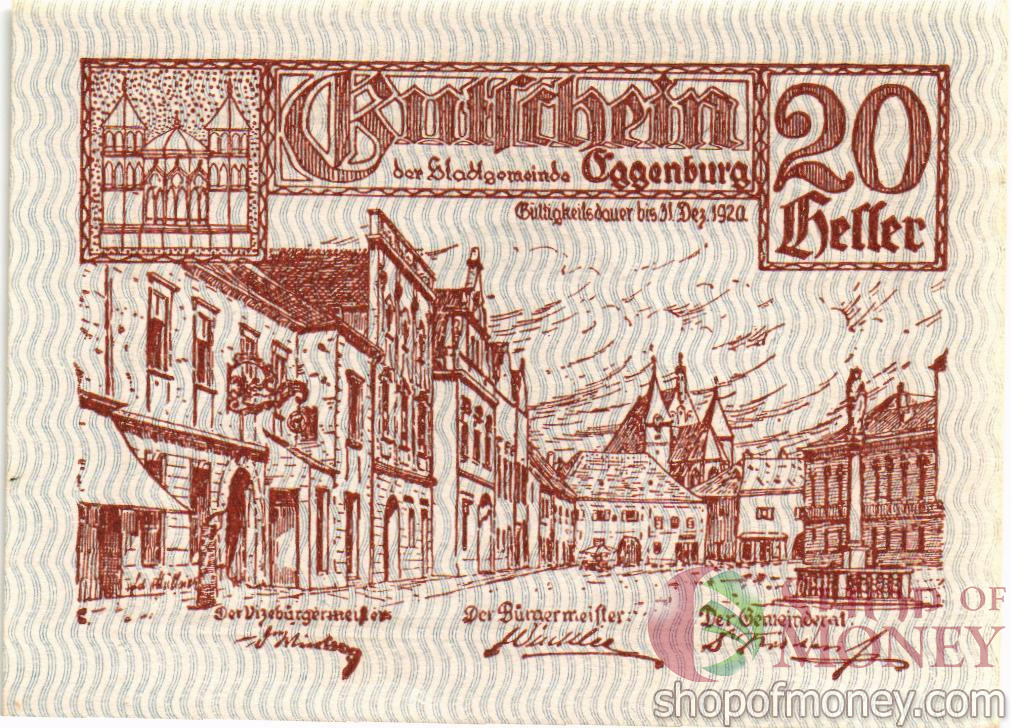 АВСТРИЯ 20 ХЕЛЛЕРОВ (НОТГЕЛЬД) мини 1