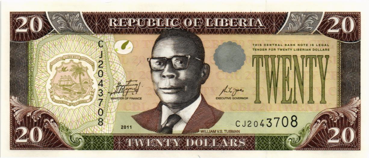 ЛИБЕРИЯ 20 ДОЛЛАРОВ