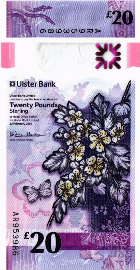 СЕВЕРНАЯ ИРЛАНДИЯ 20 ФУНТОВ (ULSTER BANK) мини 1