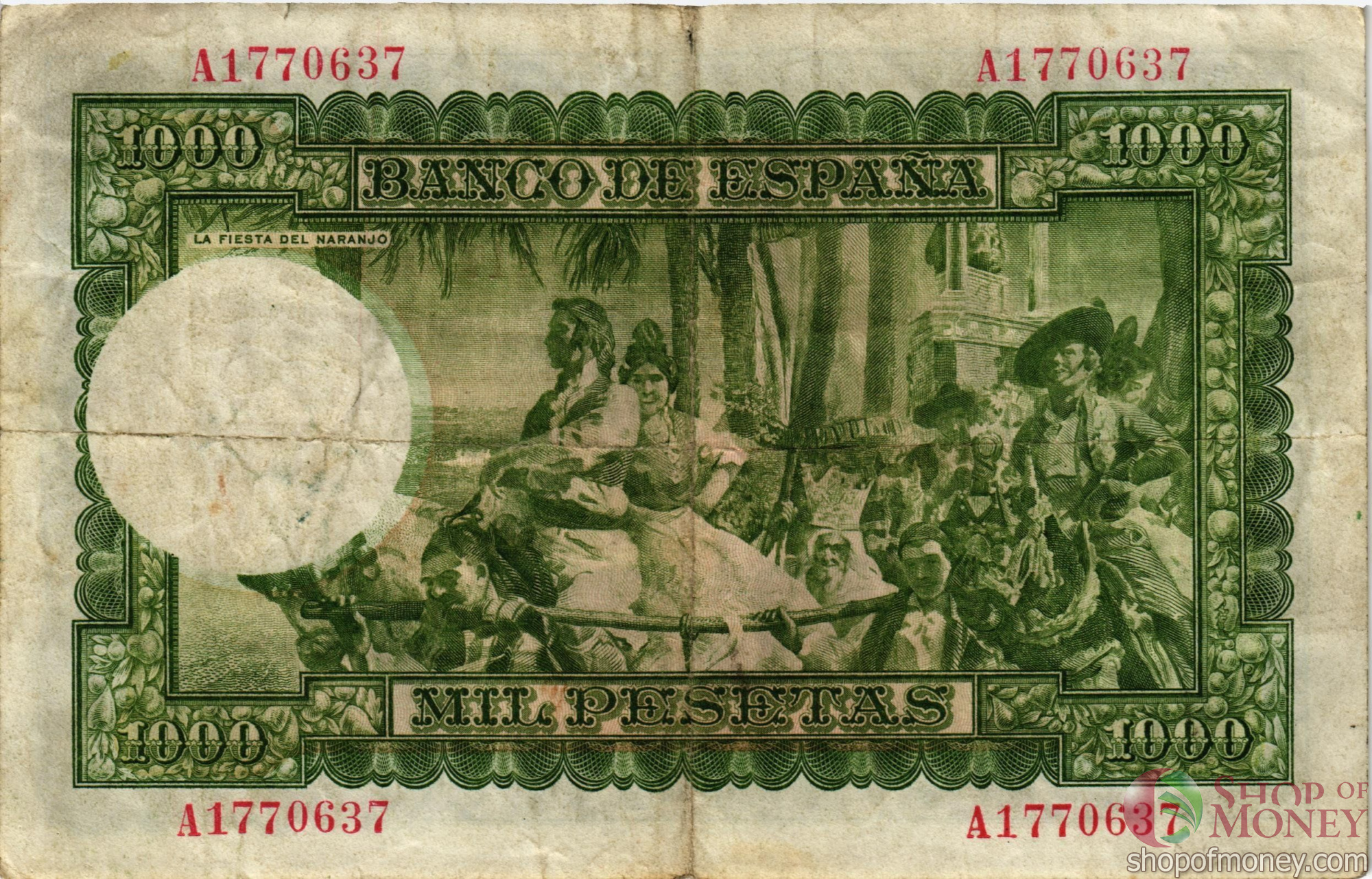 ИСПАНИЯ 1000 ПЕСЕТ мини 2