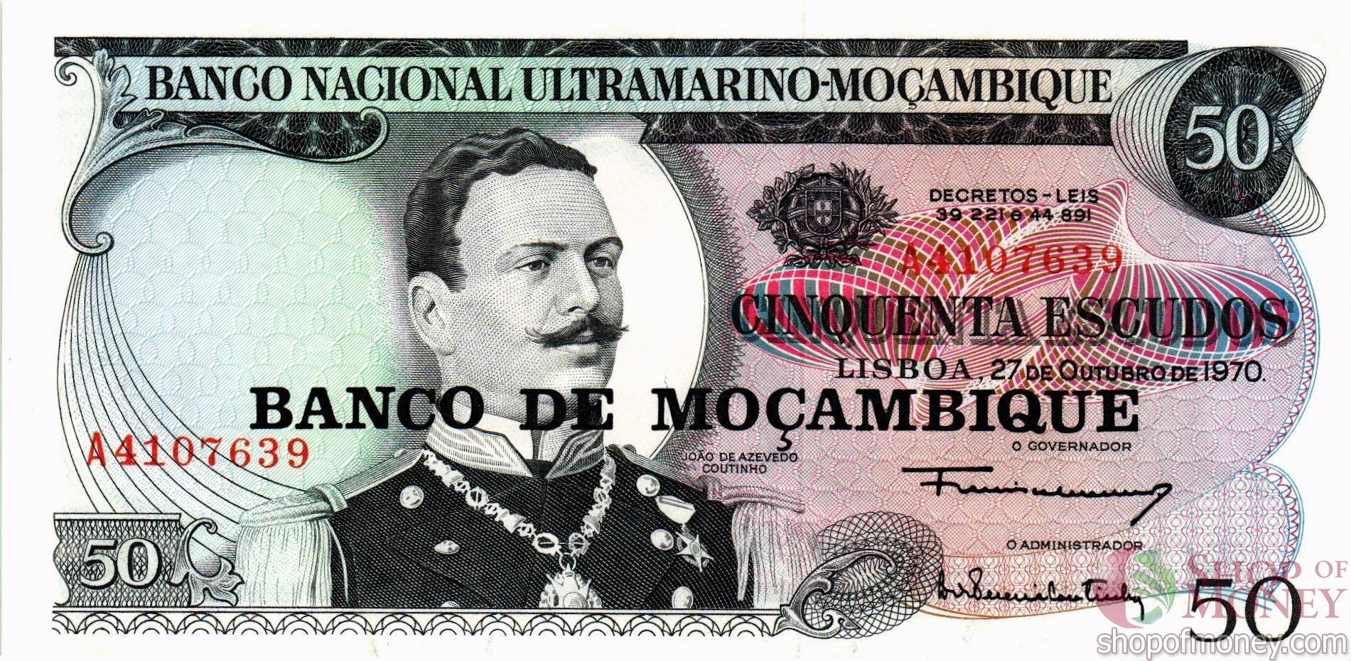 МОЗАМБИК 50 ЭСКУДО мини 1