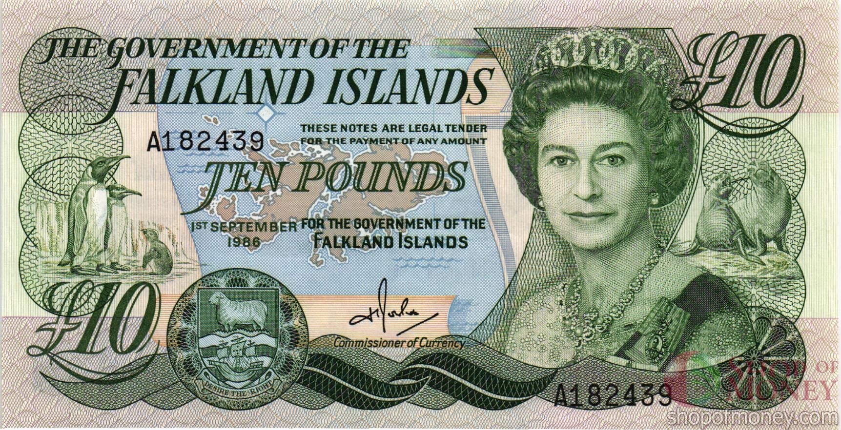 ФОЛКЛЕНДСКИЕ ОСТРОВА 10 ФУНТОВ мини 1