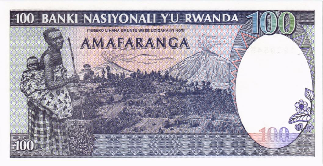 РУАНДА 100 ФРАНКОВ мини 2