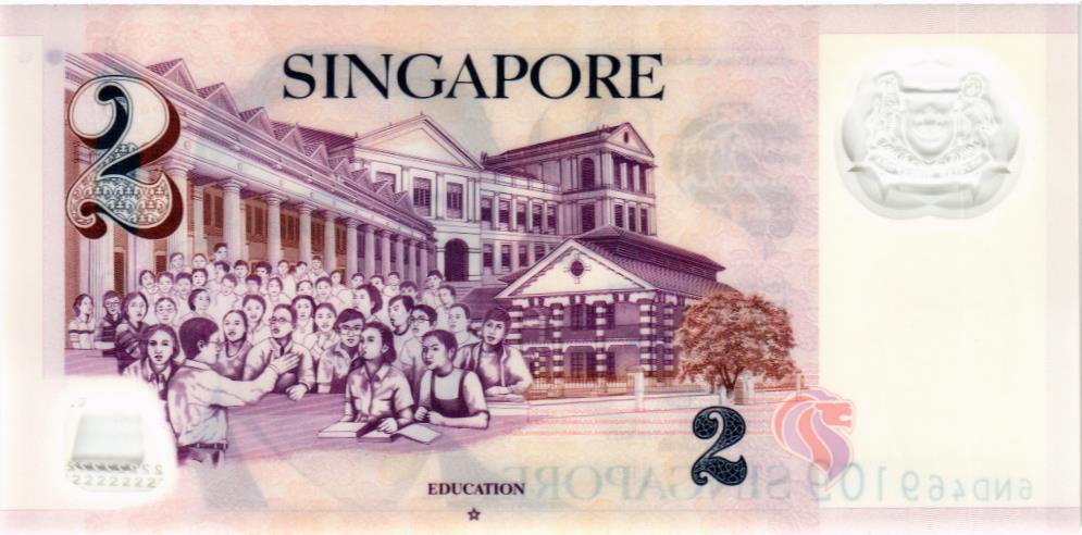 СИНГАПУР 2 ДОЛЛАРА мини 2