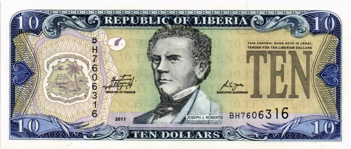 ЛИБЕРИЯ 10 ДОЛЛАРОВ мини 1