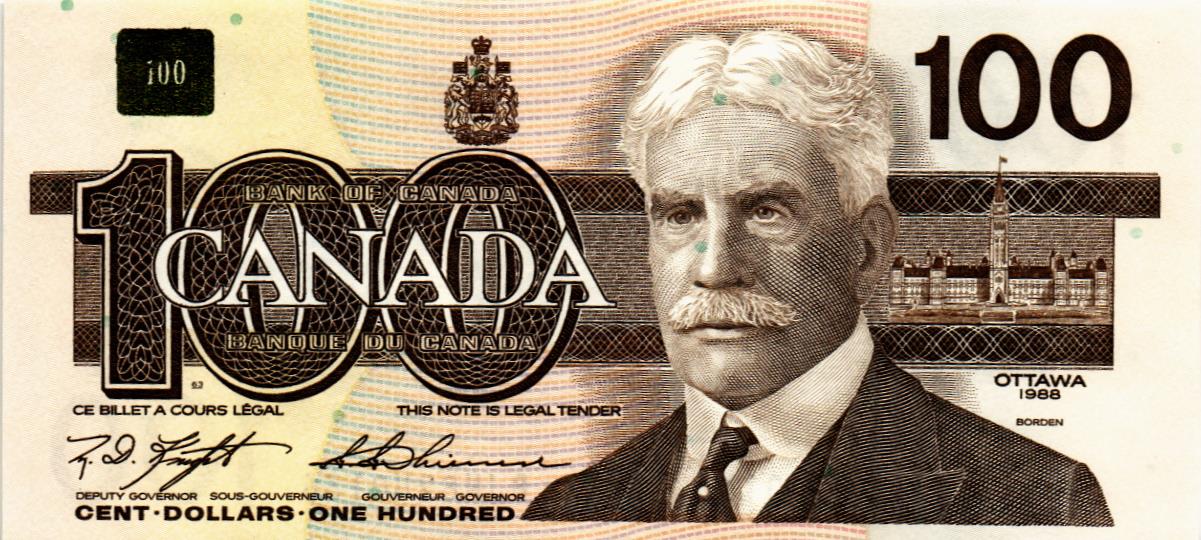 КАНАДА 100 ДОЛЛАРОВ мини 1