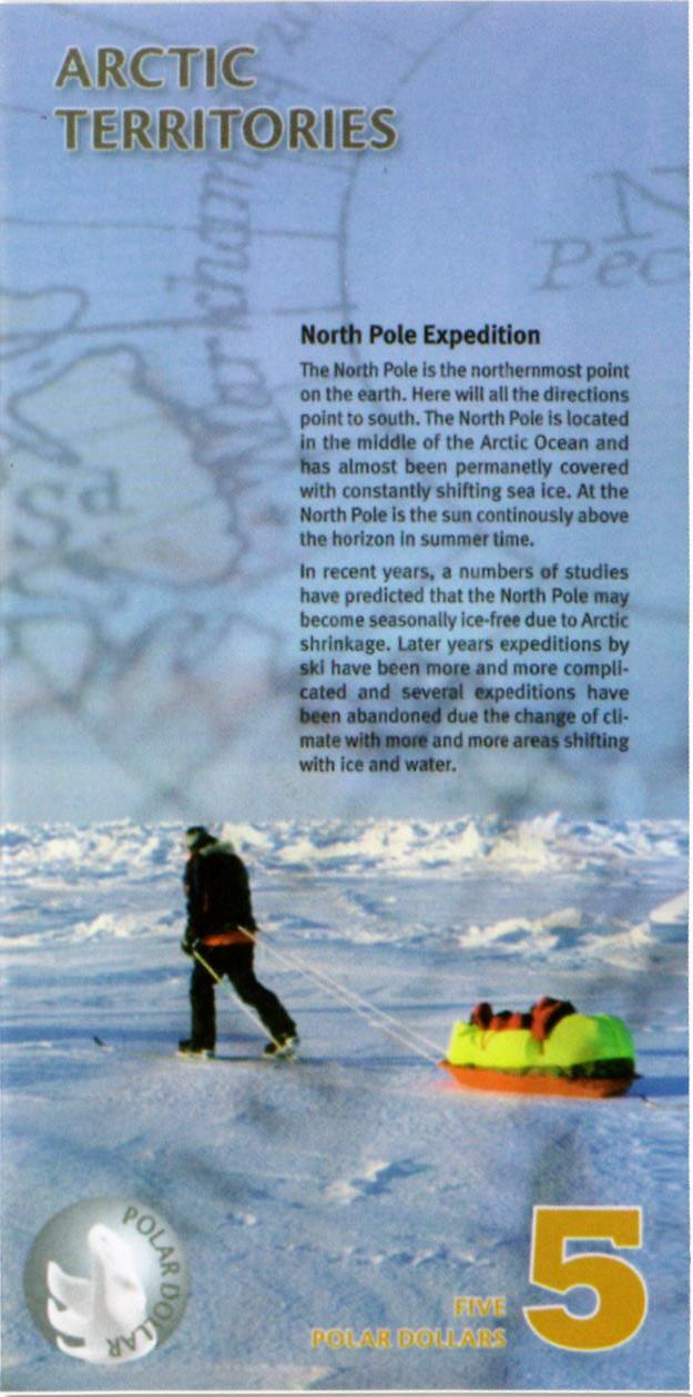 АРКТИЧЕСКИЕ ТЕРРИТОРИИ 5 ДОЛЛАРОВ (ОБРАЗЕЦ) мини 2