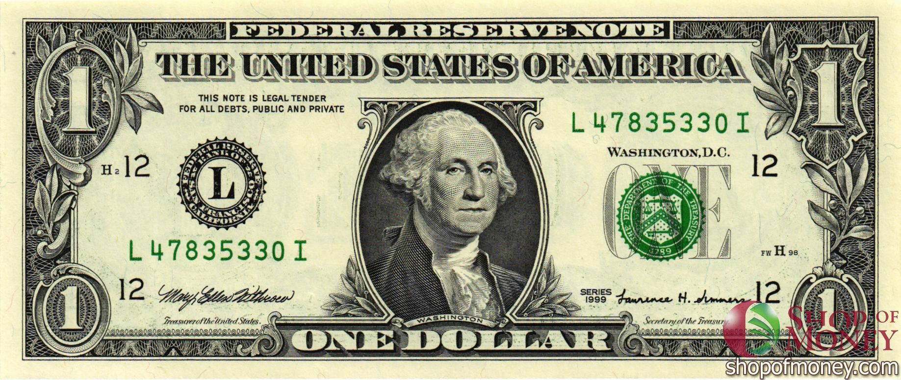 США 1 ДОЛЛАР (L-Сан-Франциско)