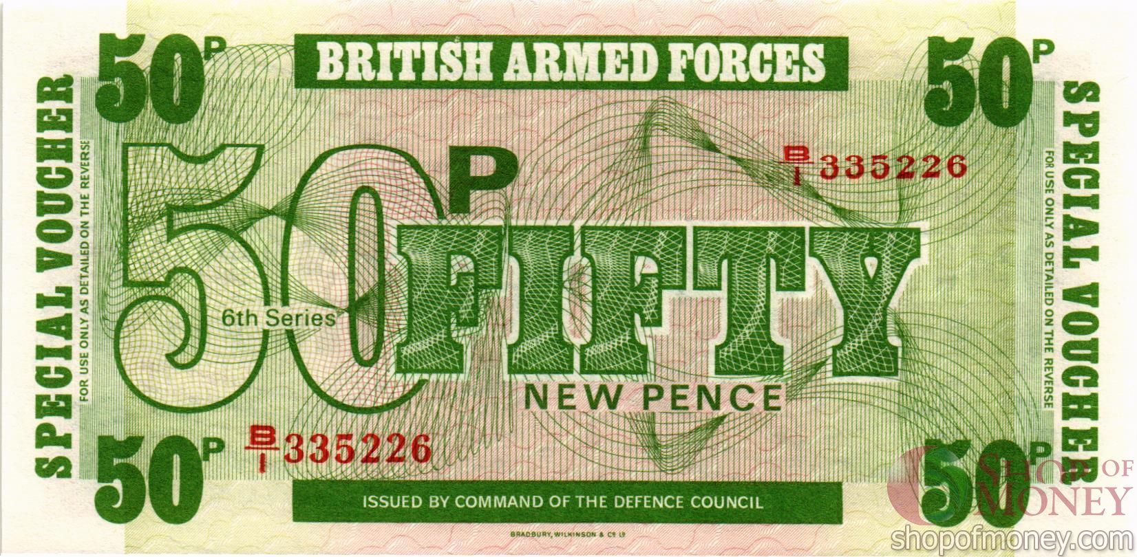 ВЕЛИКОБРИТАНИЯ/АНГЛИЯ 50 ПЕНСОВ (БРИТАНСКАЯ АРМИЯ)