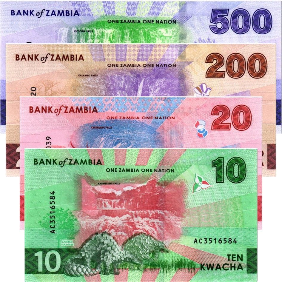 ЗАМБИЯ НАБОР 10-20-200-500 КВАЧА мини 2