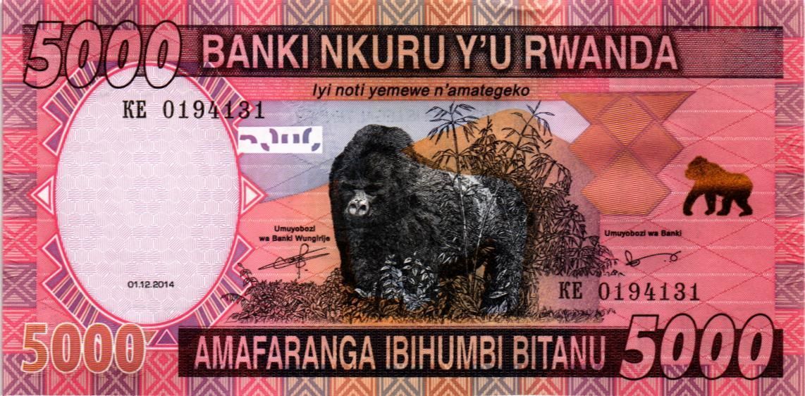 РУАНДА 5000 ФРАНКОВ мини 1