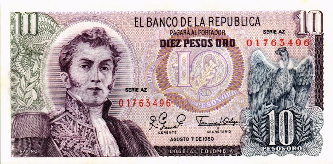 КОЛУМБИЯ 10 ПЕСО (AZ)