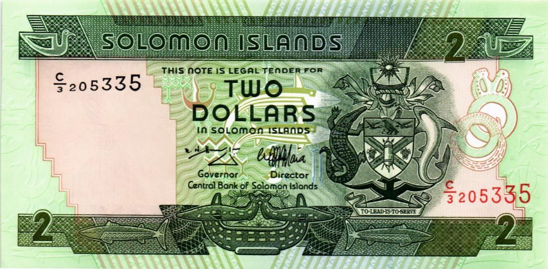 СОЛОМОНОВЫ ОСТРОВА 2 ДОЛЛАРА 