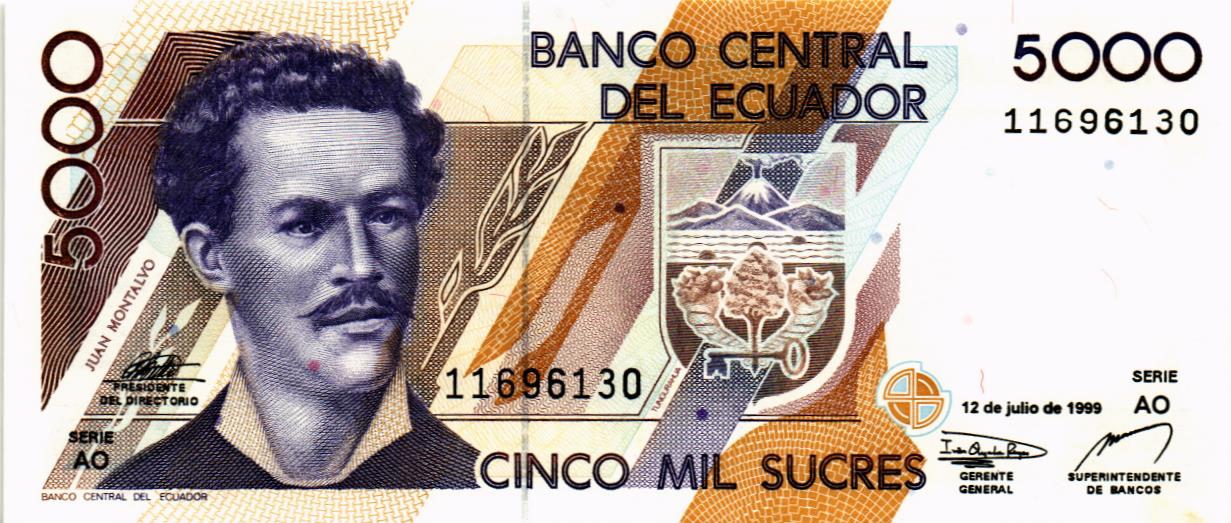 ЭКВАДОР 5000 CУКРКЕ (12-07-1999) мини 1