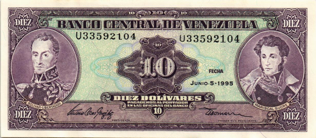 ВЕНЕСУЭЛА 10 БОЛИВАР мини 1
