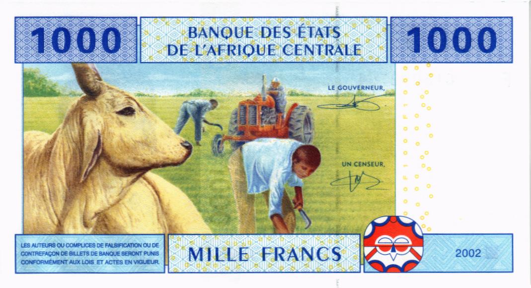 CAS - ЭКВАТОРИАЛЬНАЯ ГВИНЕЯ 1000 ФРАНКОВ (F) мини 2