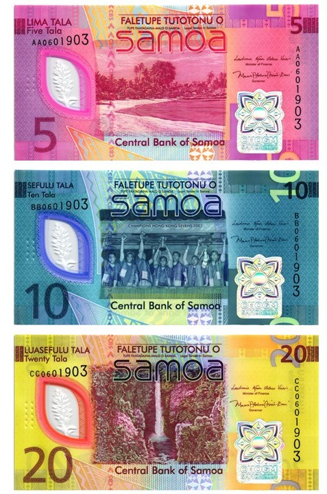 САМОА НАБОР 5 10 20 ТАЛА (ОДИНАКОВЫЙ СЕРИЙНЫЙ НОМЕР) мини 1