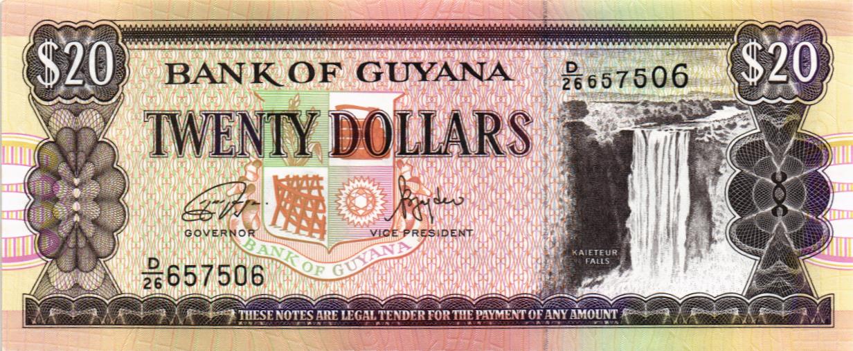 ГАЙАНА 20 ДОЛЛАРОВ мини 1