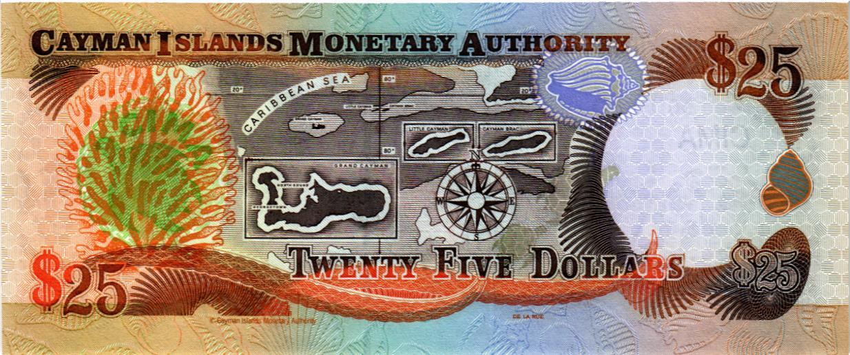 КАЙМАНОВЫ ОСТРОВА 25 ДОЛЛАРОВ мини 2
