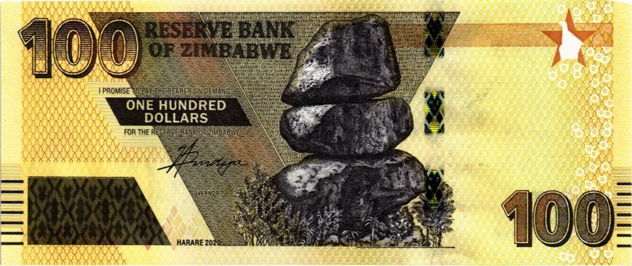ЗИМБАБВЕ 100 ДОЛЛАРОВ мини 1