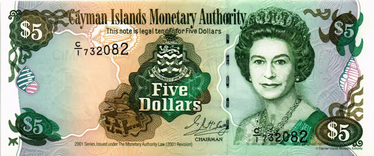 КАЙМАНОВЫ ОСТРОВА 5 ДОЛЛАРОВ мини 1
