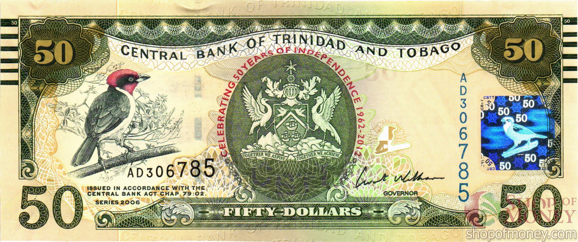 ТРИНИДАД И ТОБАГО 50 ДОЛЛАРОВ мини 1