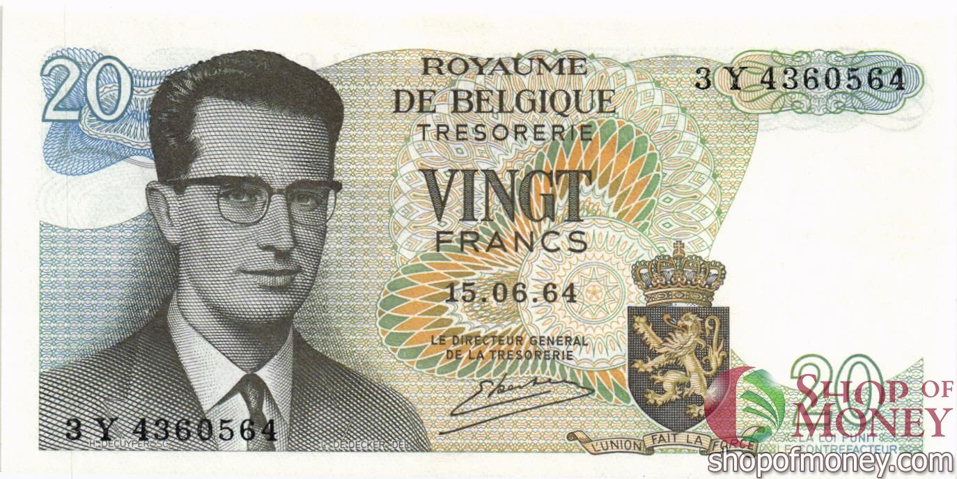БЕЛЬГИЯ 20 ФРАНКОВ