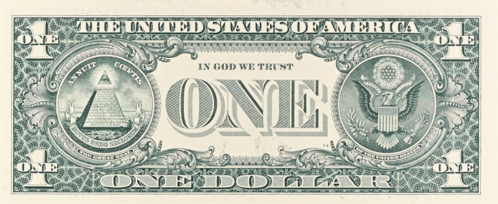 США 1 ДОЛЛАР (B - НЬЮ-ЙОРК - PMG - GRADE 64) #B02826779D мини 4