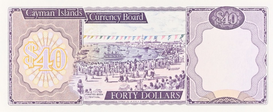 КАЙМАНОВЫ ОСТРОВА 40 ДОЛЛАРОВ (PMG - GRADE 66) мини 4