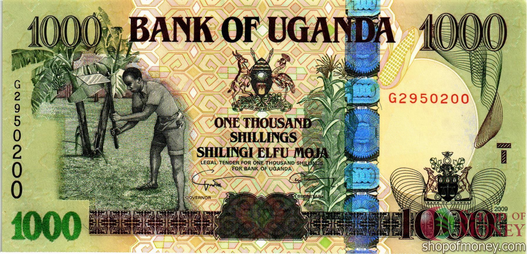 УГАНДА 1000 ШИЛЛИНГОВ