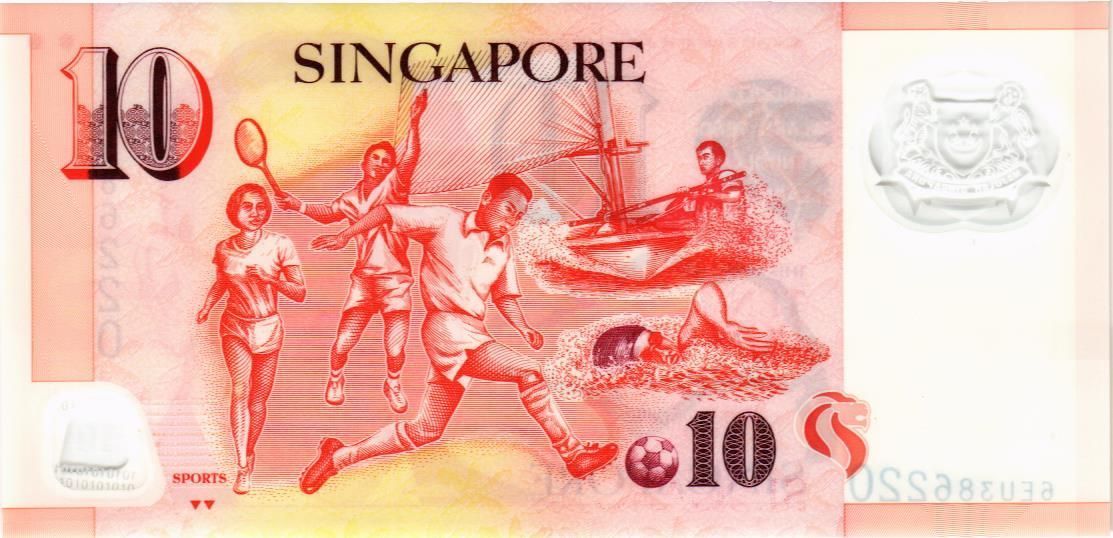 СИНГАПУР 10 ДОЛЛАРОВ мини 2