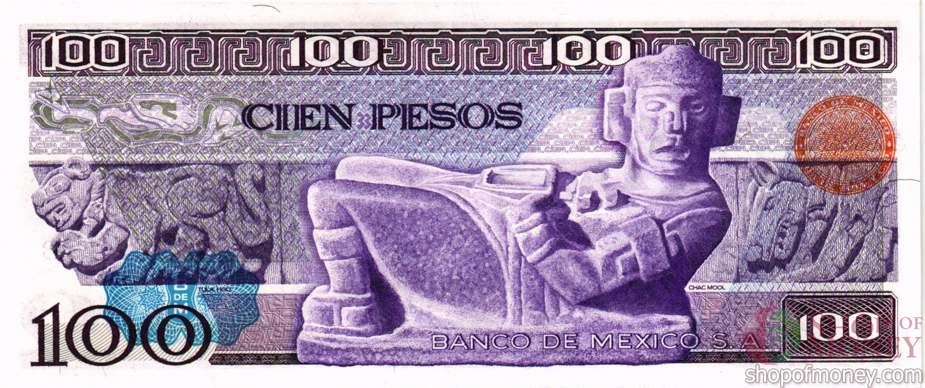 МЕКСИКА 100 ПЕСО (-FW- СЕРИЯ) мини 2