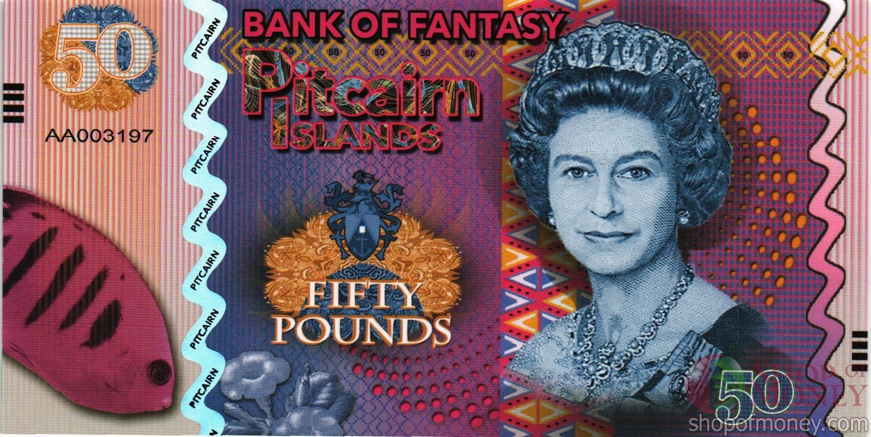 ОСТРОВА ПИТКЭРН 50 ФУНТОВ